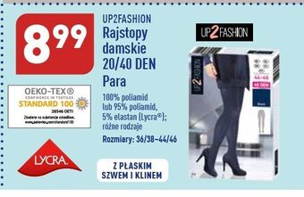 ALDI Rajstopy damskie 36/38 - 44/46 up2fashion oferta