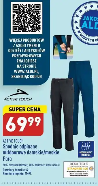 ALDI Spodnie damskie outdoor s-l active touch oferta