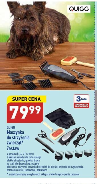 ALDI Maszynka do strzyżenia zwierząt quigg oferta
