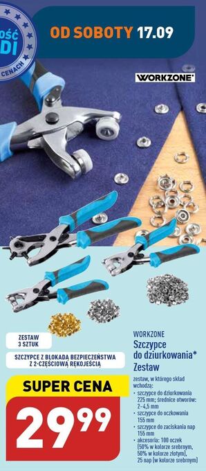 ALDI Szczypce do oczkowania workzone oferta