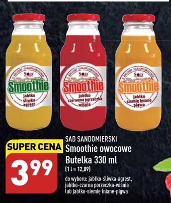 Smoothie jabłko-czarna porzeczka-wiśnia sad sandomierski