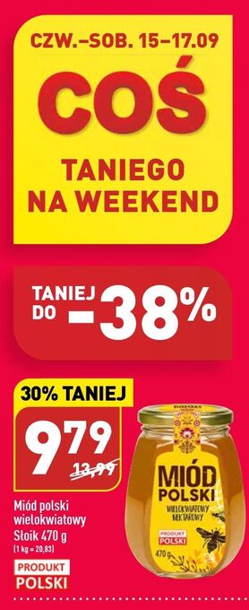 ALDI Miód nektarowy wielokwiatowy miody polskie oferta