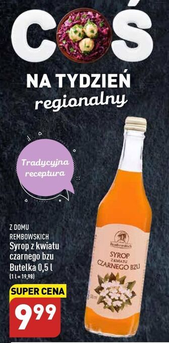 ALDI Syrop z czarnego bzu z domu rembowskich oferta