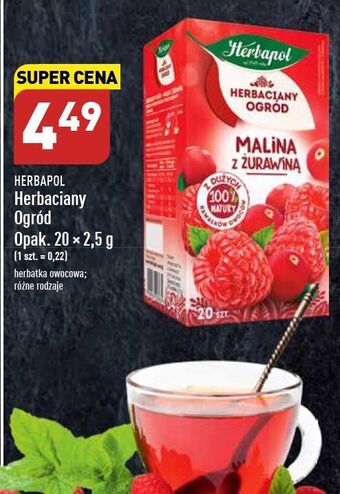 ALDI Herbata malina z żurawiną herbapol herbaciany ogród oferta