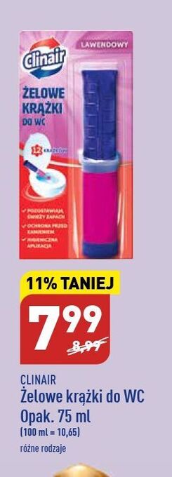 ALDI Krążek żelowy do wc lawendowy clinair oferta
