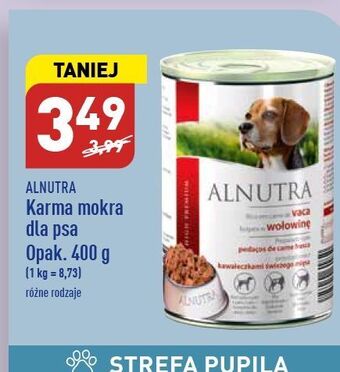 ALDI Karma dla psa z kawałeczkami świeżego mięsa wołowina alnutra oferta
