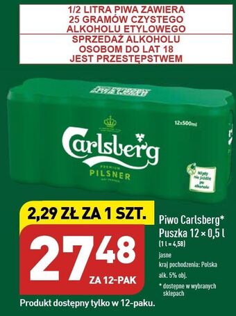 ALDI Piwo carlsberg export premium pilsner oferta