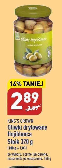 ALDI Oliwki zielone hojiblanca king's crown (aldi) oferta