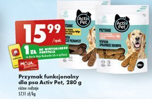 Biedronka Przysmak dla psa wspiera układ pokarmowy activ pet oferta
