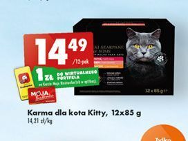 Biedronka Kawałki szarpane w sosie z wołowiną jagnięciną i kurczakiem kitty oferta