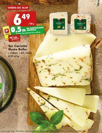 Biedronka Ser caciotta z oliwkami gustobello oferta