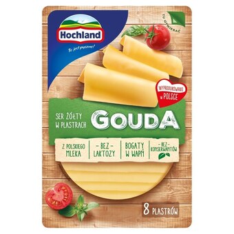Chata Polska Hochland ser żółty gouda w plastrach 135 g oferta