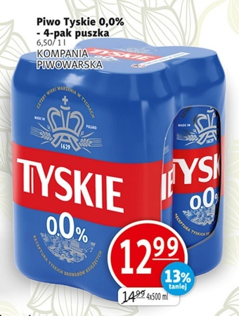 Prim Market Tyskie piwo bezalkoholowe 4 x 0,5 l oferta