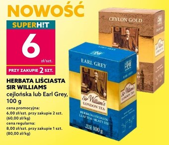 Dealz Herbata sir william's tea oferta