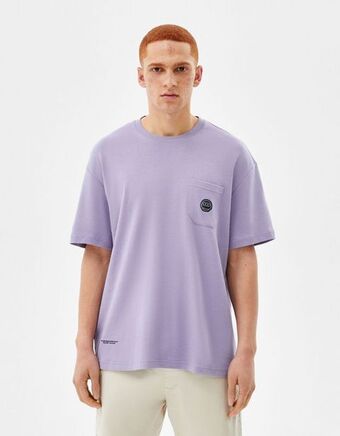 Bershka Koszulka o kwadratowym kroju z krótkim rękawem oferta