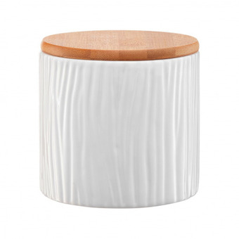 Auchan Ambition - pojemnik z wytłoczeniami z bambusową pokrywką 11x11x10,7 cm oferta