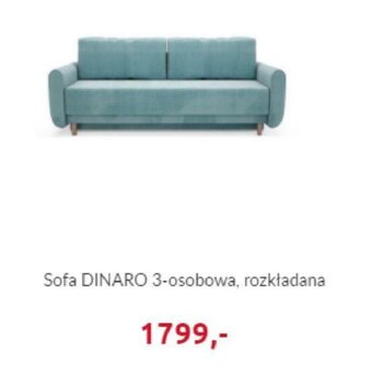 Agata Meble Sofa Dinaro 3-osobowa rozkładana oferta