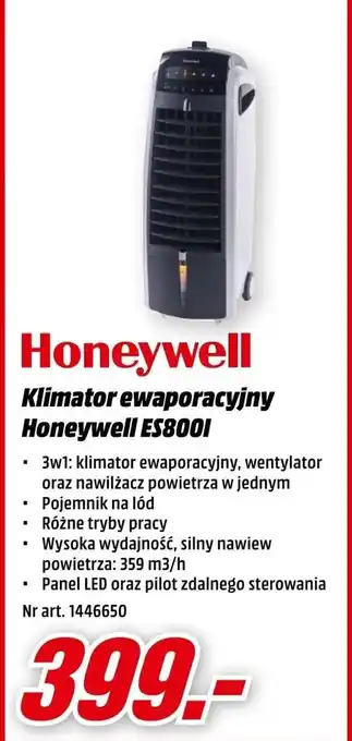 Media Markt Klimatyzator ewaporacyjny Honeywell ES800l oferta