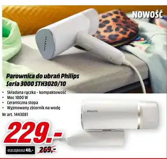 Media Markt Parownica do ubrań Philips Seria 3000 STH3020/10 oferta