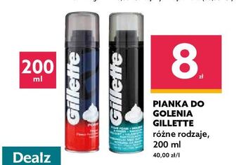 Dealz Pianka do golenia skóry normalnej gillette foam oferta