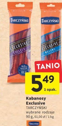 Intermarche Kabanosy cielęce tarczyński exclusive oferta