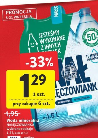 Intermarche Woda niegazowana nałęczowianka oferta