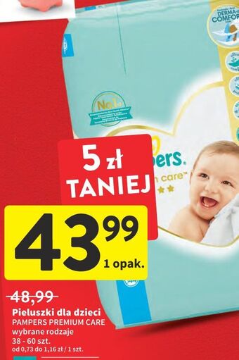 Intermarche Pieluszki dla dzieci junior 5 pampers premium care oferta