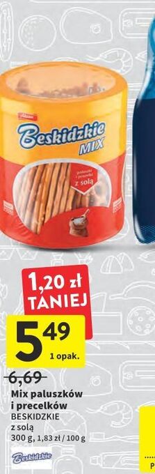 Intermarche Mix paluszki i precelki z solą aksam beskidzkie oferta