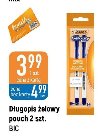 E.Leclerc Długopis żelowy original niebieskie bic gelocity oferta