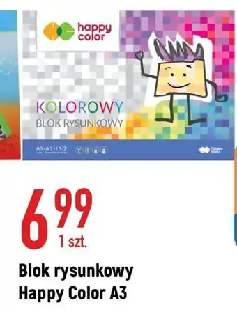 E.Leclerc Blok rysunkowy kolorowy a3/15k happy color oferta