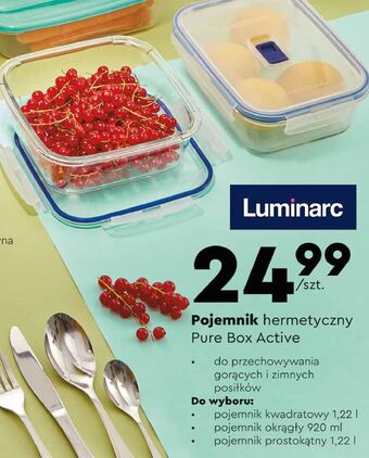 Biedronka Pojemnik active pure box prostokątny 1.2 l luminarc oferta