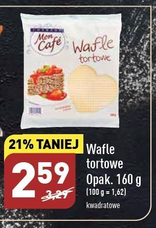 ALDI Wafle tortowe kwadratowe conradl mon cafe oferta