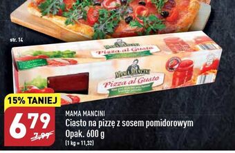 ALDI Ciasto na pizzę z sosem pomidorowym mama mancini oferta