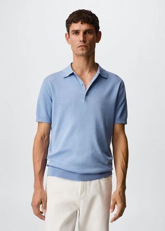 MANGO Koszulka polo z dzianiny bawełnianej oferta