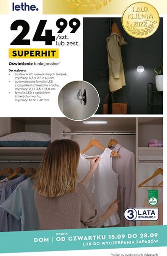 Biedronka Lampa led z czujnikiem ruchu i zmierzchu lethe oferta