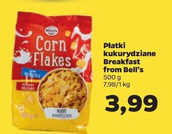 Netto Płatki corn flakes breakfast from bell's oferta