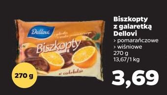 Netto Biszkopty w czekoladzie z galaretką pomarańczową dellovi oferta