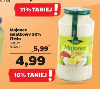 Netto Majonez sałatkowy 30 % fittio oferta
