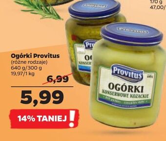 Netto Ogórki konserwowe provitus oferta