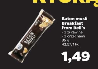 Netto Baton musli z orzechami breakfast from bell's oferta