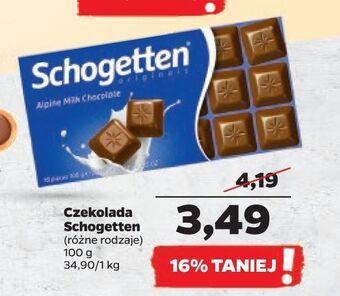 Netto Czekolada alpine milk schogetten oferta