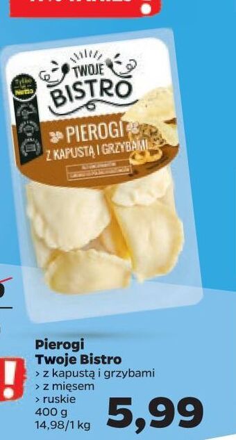 Netto Pierogi ruskie twoje bistro oferta