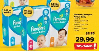 Netto Pieluszki midi 3 pampers active baby oferta