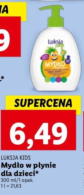 Lidl Mydło pielęgnujące ananas luksja kids oferta