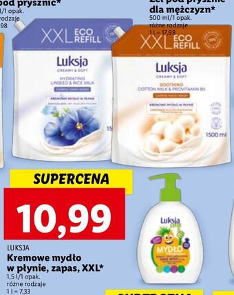 Lidl Mydło w płynie linseed & rice milk luksja creamy soft oferta