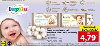 Lidl Chusteczki nawilżane natural care lupilu premium oferta