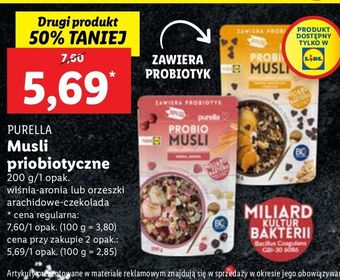 Lidl Musli wiśniowo-czekoladowe purella probio oferta
