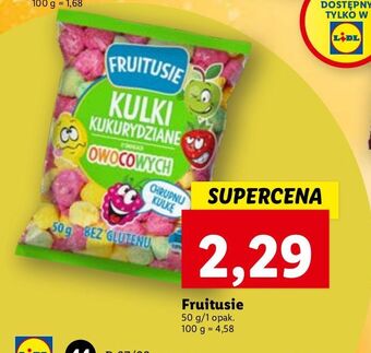 Lidl Chrupki kukurydziane owocowe fruitusie oferta