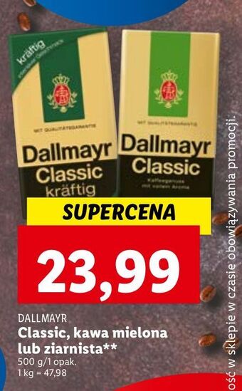 Lidl Kawa dallmayr classic oferta