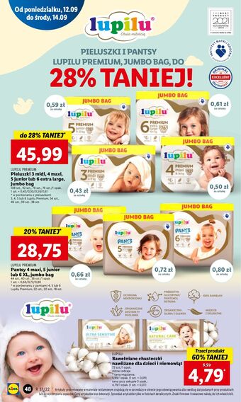 Lidl Pieluchy junior 5 lupilu premium oferta